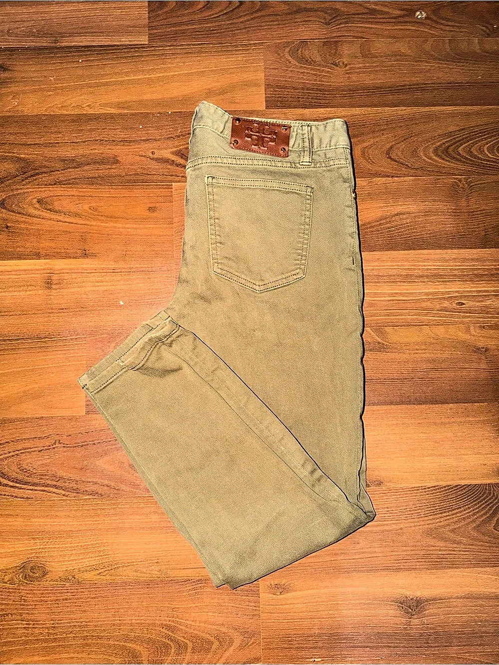 Tory Burch Cuffed Jean Straight Leg Pants in Brown